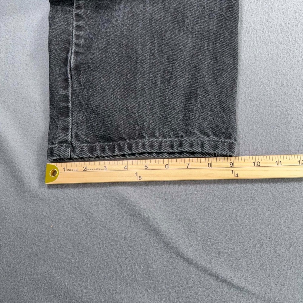 Levis 550 Mens Black Jeans Classic Relaxed Fit High Rise Y2K Meas.38x30.5 HEMMED - Picture 8 of 13